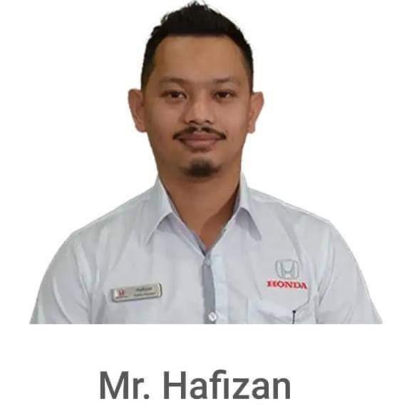 Hafizan, Penasihat Jualan Honda Shah Alam